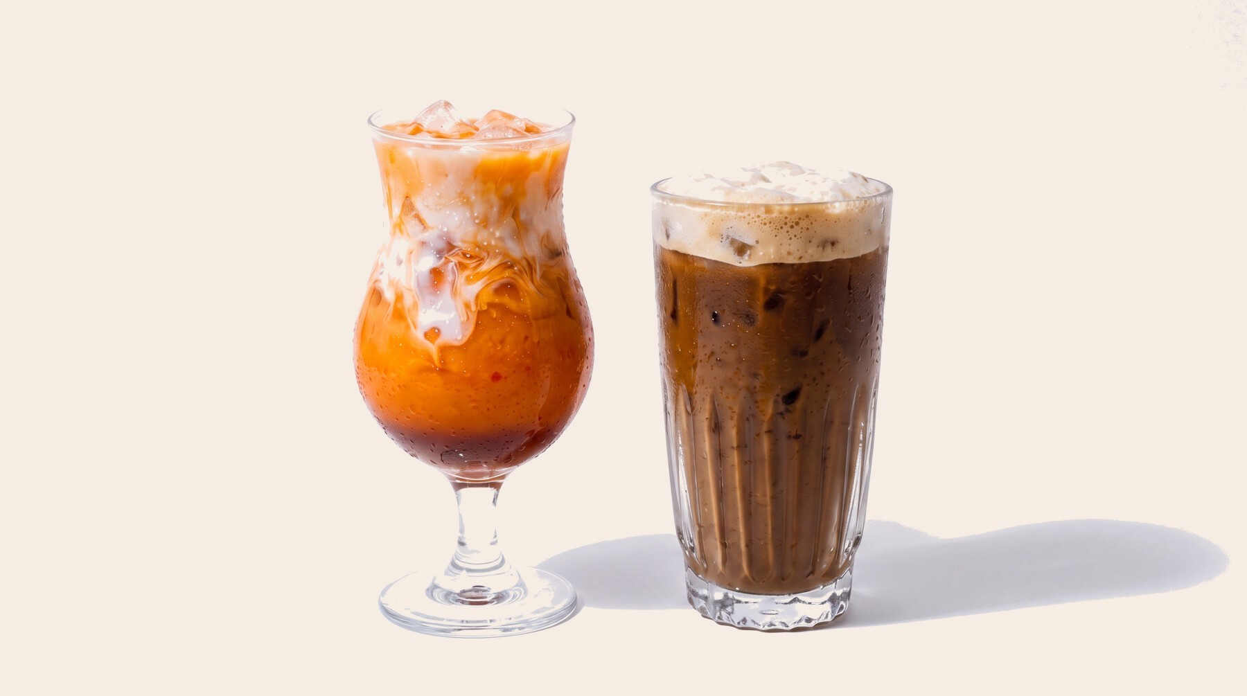 Thai iced tea + Vietnamese iced coffee